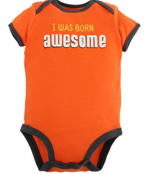 I was born awesome Romper - 2 Tier Tigger Diaper Cake 